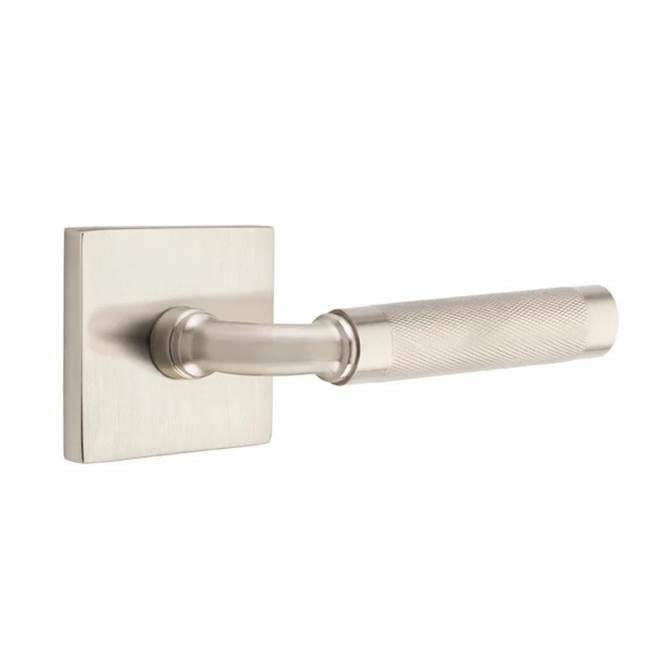 Emtek - Dummy, Square Rosette US15, R-Bar Stem US15, Knurled Handle US15 - Satin Nickel