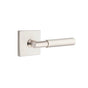 Emtek - Select Privacy, Square Rosette US15, T-Bar Stem US15, Smooth Handle US15 RH - Satin Nickel