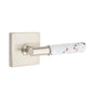 Emtek - Select Dummy, Square Rosette US15, T-Bar Stem US15, Light Terrazzo Handle - Satin Nickel