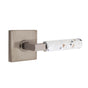 Emtek - Select Privacy, Square Rosette US15A, L-Square Stem US15A, Light Terrazzo Handle, LH - Pewter