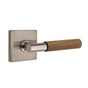 Emtek - Select Dummy, Square Rosette US15A, T-Bar Stem US15A, Dark Walnut Handle - Pewter