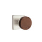 Emtek - Select Dummy, Square Rosette US15, Conical Stem US15, Dark Walnut Knob - Satin Nickel