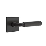 Emtek - Dummy, Square Rosette US19, R-Bar Stem US19, Knurled Handle US19 - Flat Black