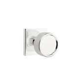 Emtek - Passage, Square Rosette US26, Conical Stem US26, Knurled Knob US26 - Polished Chrome