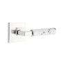 Emtek - Select Privacy, Square Rosette US26, L-Square Stem US26, Light Terrazzo Handle, RH - Polished Chrome