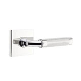 Emtek - Passage, Square Rosette US26, R-Bar Stem US26, Knurled Handle US26 RH - Polished Chrome