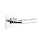 Emtek - Concealed Fastener Passage, Square Rosette US26, R-Bar Stem US26, Tribeca Handle US26 - Polished Chrome