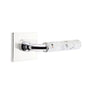 Emtek - Select Privacy, Square Rosette US26, R-Bar Stem US26, Light Terrazzo Handle, LH - Polished Chrome