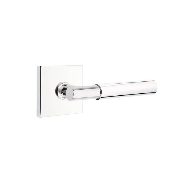 Emtek - Select Passage, Square Rosette US26, T-Bar Stem US26, Smooth Handle US26 LH - Polished Chrome
