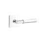 Emtek - Concealed Fastener, Select Privacy, Square Rosette US26, T-Bar Stem US26, Smooth Handle US26 - Polished Chrome
