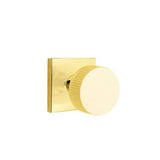 Emtek - Dummy, Square Rosette US3NL, Conical Stem US3NL, Straight Knurled Knob US3NL - Unlacquered Brass