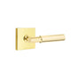 Emtek - Concealed Fastener, Select Privacy, Square Rosette US3NL, T-Bar Stem US3NL, Smooth Handle US3NL - Unlacquered Brass