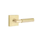 Emtek - Concealed Fastener, Select Privacy, Square Rosette US4, T-Bar Stem US4, Smooth Handle US4 - Satin Brass