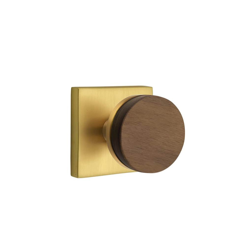Emtek - Select Dummy, Square Rosette US7, Conical Stem US7, Dark Walnut Knob - French Antique