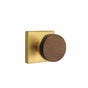 Emtek - Select Passage, Square Rosette US7, Conical Stem US7, Dark Walnut Knob - French Antique