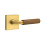 Emtek - Select Dummy, Square Rosette US7, R-Bar Stem US7, Dark Walnut Handle - French Antique
