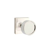 Emtek - Privacy, Square Rosette, Verve Knob, US14 - Polished Nickel