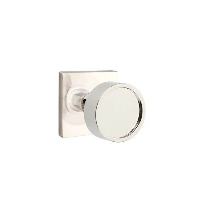 Emtek - Passage, Square Rosette, Verve Knob, US14 - Polished Nickel