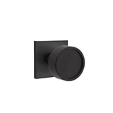 Emtek - Concealed Fastener, Privacy, Square Rosette, Verve Knob, US19 - Flat Black