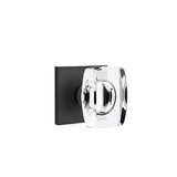 Emtek - Dummy, Square Rosette, Windsor Crystal Knob, US19 - Flat Black