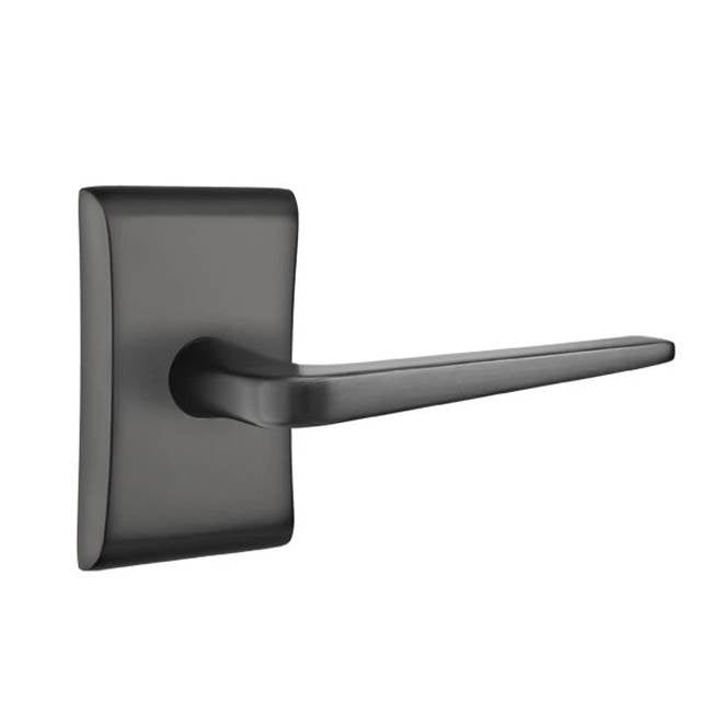 Emtek - Privacy, Neos Rosette, Athena Lever, LH, US19 - Flat Black