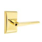 Emtek - Concealed Fastener, Privacy, Neos Rosette, Athena Lever, US3NL - Unlacquered Brass