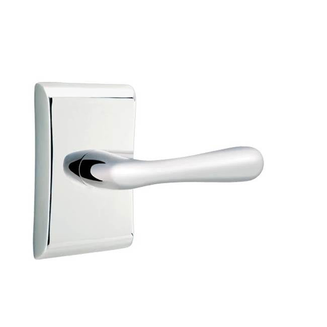 Emtek - Privacy, Neos Rosette, Basel Lever, LH, US26 - Polished Chrome