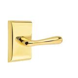 Emtek - Privacy, Neos Rosette, Basel Lever, LH, US3NL - Unlacquered Brass