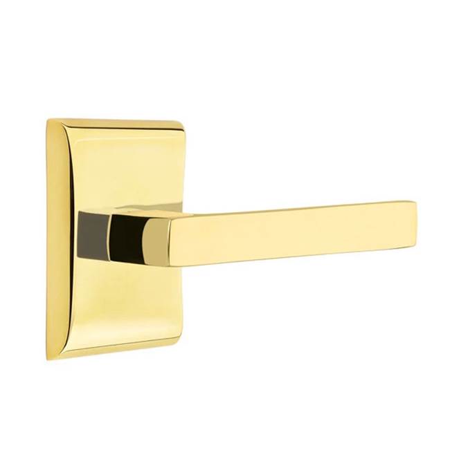 Emtek - Passage, Neos Rosette, Dumont Lever, LH, US3NL - Unlacquered Brass