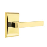 Emtek - Privacy, Neos Rosette, Dumont Lever, LH, US3NL - Unlacquered Brass