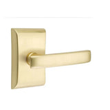 Emtek - Passage, Neos Rosette, Geneva Lever, RH, US4 - Satin Brass