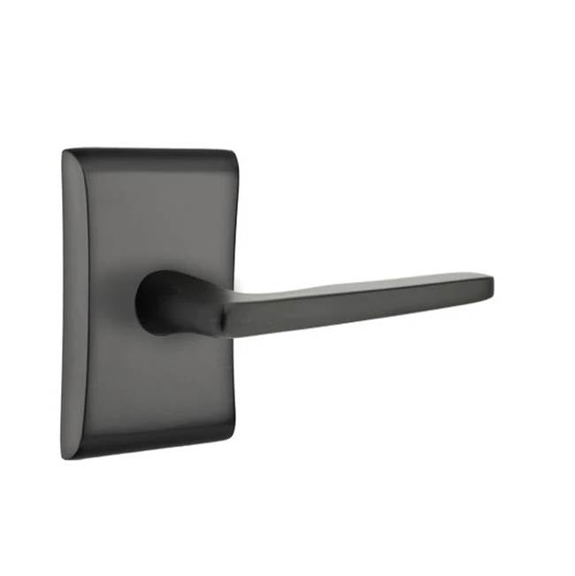 Emtek - Privacy, Neos Rosette, Hermes Lever, LH, US19 - Flat Black