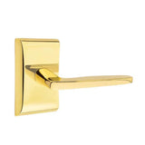 Emtek - Passage, Neos Rosette, Hermes Lever, RH, US3NL - Unlacquered Brass