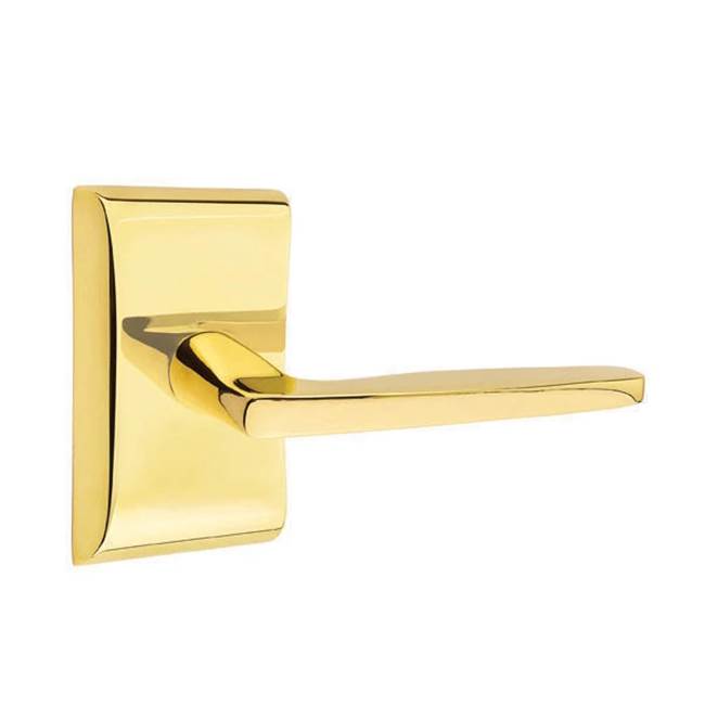 Emtek - Concealed Fastener, Passage, Neos Rosette, Hermes Lever, US3NL - Unlacquered Brass