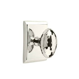 Emtek - Dummy, Neos Rosette, Hammered Egg Knob, US14 - Polished Nickel