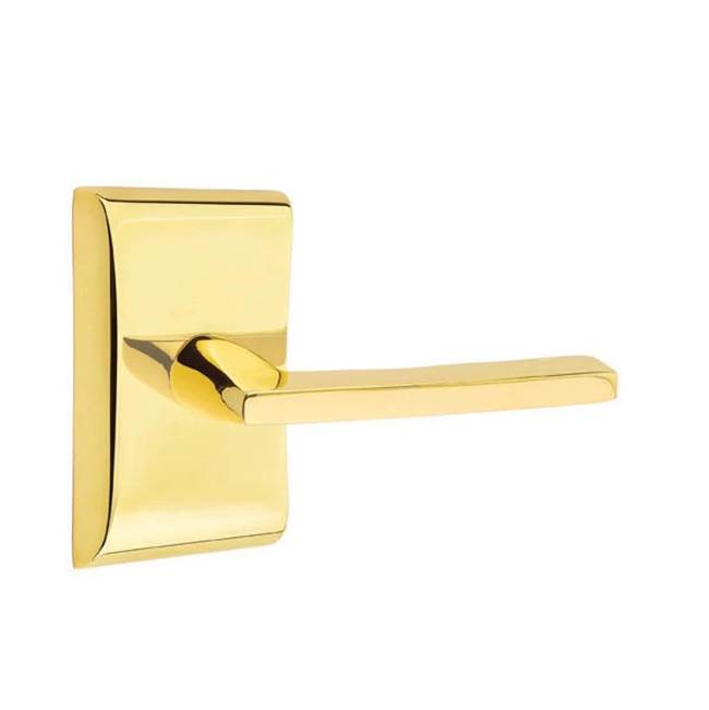 Emtek - Concealed Fastener, Privacy, Neos Rosette, Helios Lever, US3NL - Unlacquered Brass
