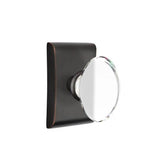 Emtek - Dummy, Neos Rosette, Hampton Crystal Knob, US10B - Oil Rubbed Bronze