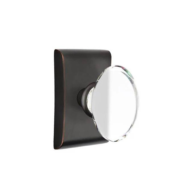 Emtek - Dummy, Neos Rosette, Hampton Crystal Knob, US10B - Oil Rubbed Bronze