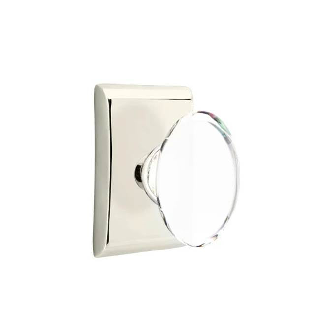 Emtek - Passage, Neos Rosette, Hampton Crystal Knob, US14 - Polished Nickel