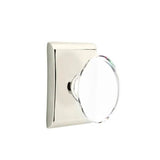 Emtek - Privacy, Neos Rosette, Hampton Crystal Knob, US14 - Polished Nickel