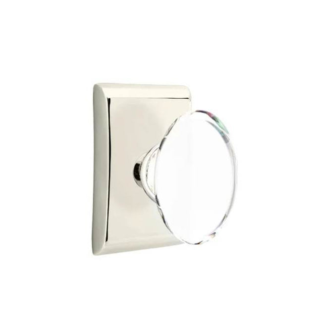 Emtek - Privacy, Neos Rosette, Hampton Crystal Knob, US14 - Polished Nickel