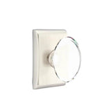 Emtek - Privacy, Neos Rosette, Hampton Crystal Knob, US15 - Satin Nickel