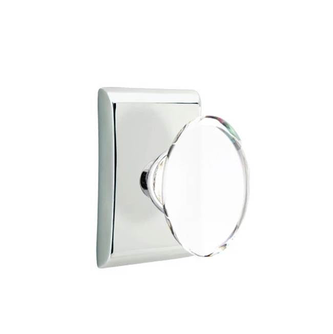 Emtek - Dummy, Neos Rosette, Hampton Crystal Knob, US26 - Polished Chrome