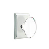 Emtek - Dummy, Neos Rosette, Hampton Crystal Knob, US26 - Polished Chrome