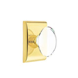 Emtek - Dummy, Neos Rosette, Hampton Crystal Knob, US3NL - Unlacquered Brass