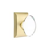Emtek - Privacy, Neos Rosette, Hampton Crystal Knob, US4 - Satin Brass