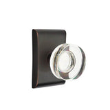 Emtek - Dummy, Neos Rosette, Modern Disc Crystal Knob, US10B - Oil Rubbed Bronze