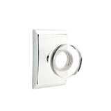 Emtek - Passage, Neos Rosette, Modern Disc Crystal Knob, US26 - Polished Chrome