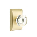 Emtek - Dummy, Neos Rosette, Modern Disc Crystal Knob, US4 - Satin Brass