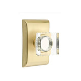 Emtek - Passage, Neos Rosette, Modern Square Crystal Knob, US4 - Satin Brass